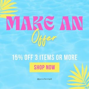 🌴 Make an offer today! 🌴 Don’t forget, bundles of 3+ get 15% off! 🌴